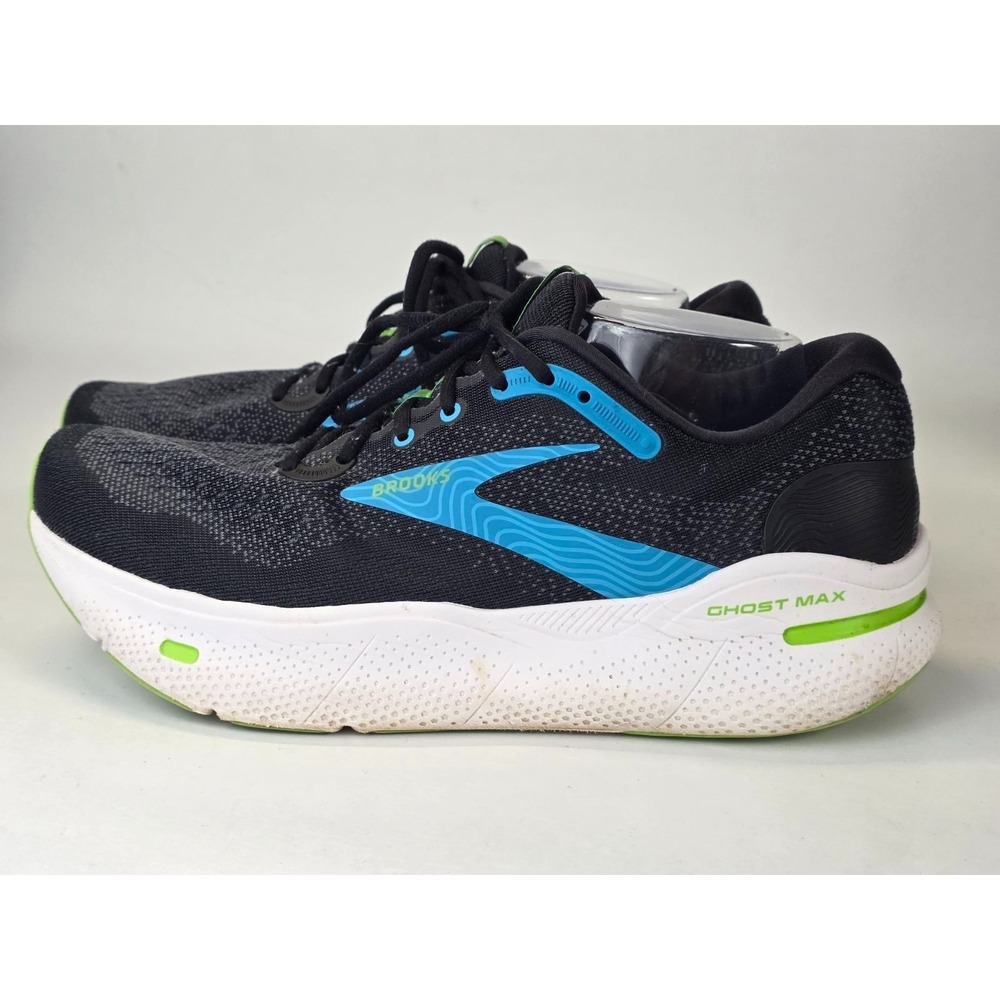 Brooks Ghost Max Men's Sneakers Size 11 Black Blue‎ White Athletic Running Shoes